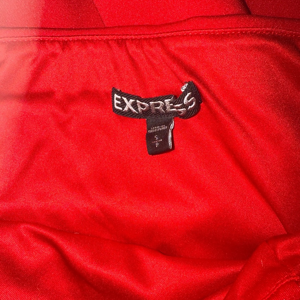 Express Vibrant Red Mini Skirt - Picture 4 of 4